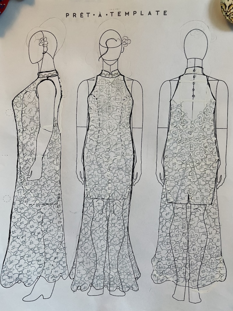 sketch of my gown